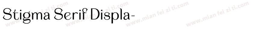 Stigma Serif Displa字体转换